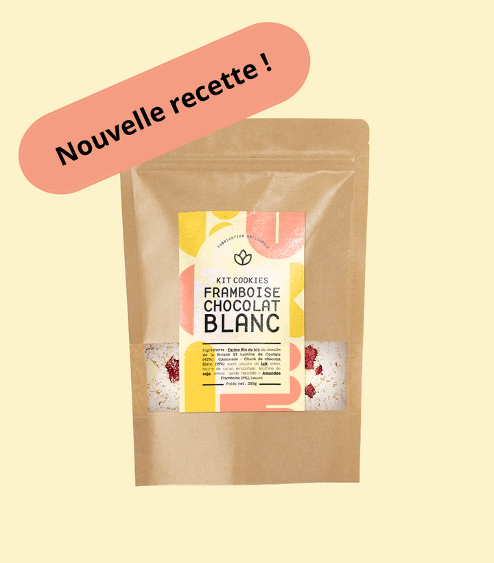 KIT COOKIES FRAMBOISE CHOCOLAT BLANC