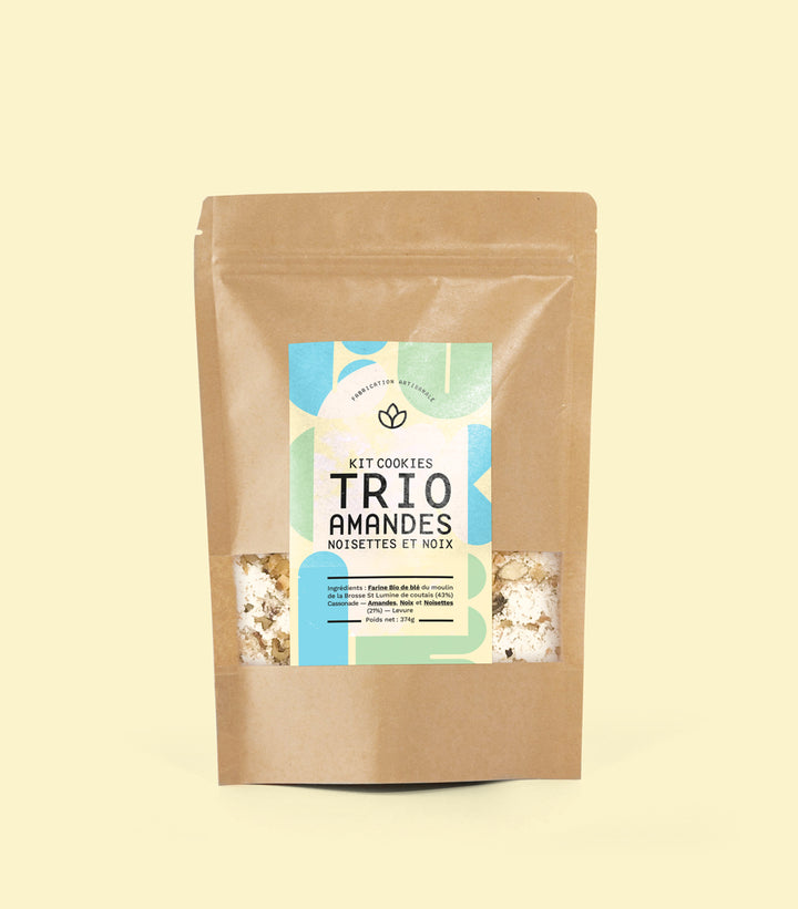 KIT COOKIES TRIO AMANDES NOISETTES ET NOIX